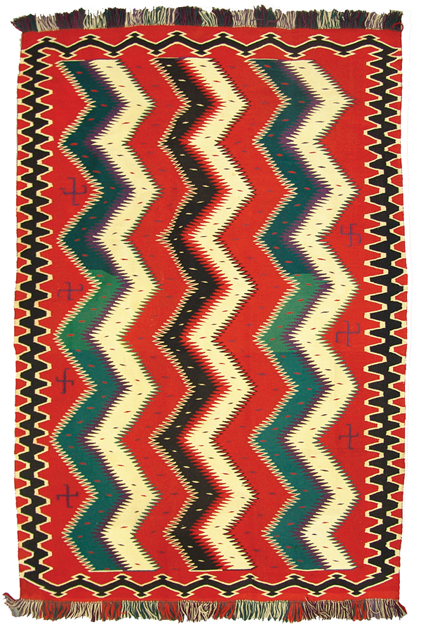 Large Navajo Germantown blanket, circa 1890. Price realized: $7,000. Allard Auctions Inc. image 
