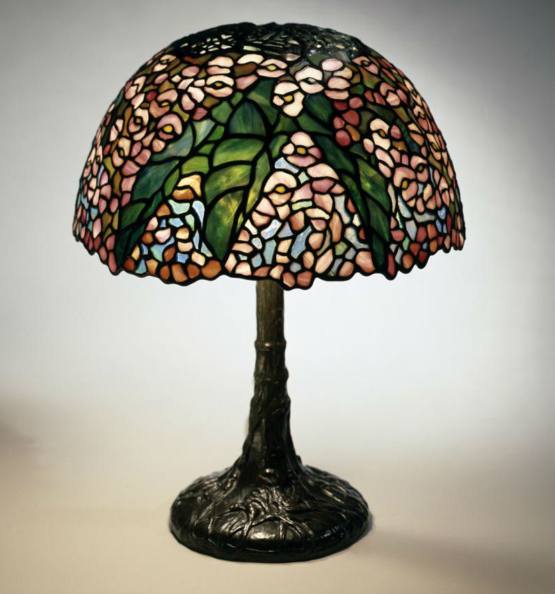 Dr. Egon Neustadt and his wife, Hildegard, were pioneering collectors of Tiffany glass. On exhibit at Winterthur, ‘Tiffany Glass: Painting with Color and Light’ presents five windows and 19 lamps, including this Begonia reading lamp. The Neustadt Collection of Tiffany Glass, New York
