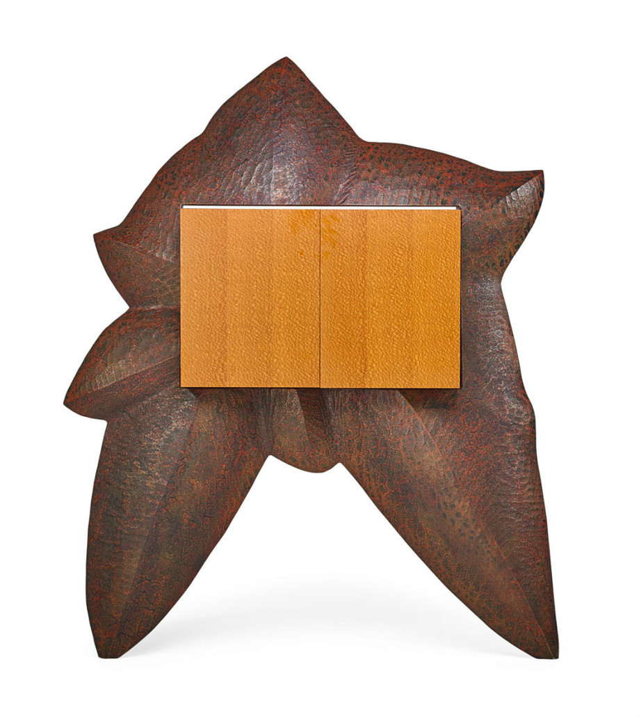 Wendell Castle (b. 1932) ‘Star’ cabinet, Scottsville, N.Y., 1996, 72 x 62 x 24 inches. Features two framed paintings by the artist on interior of doors. Estimate: $15,000-$20,000. Rago Arts and Auction Center image 