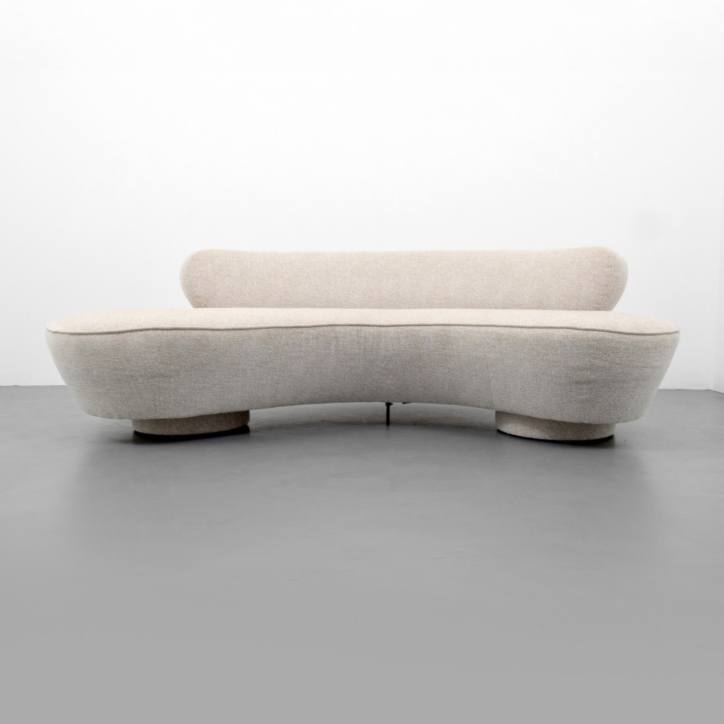 Vladimir Kagan for Directional Serpentine sofa, upholstery/Lucite, $11,875