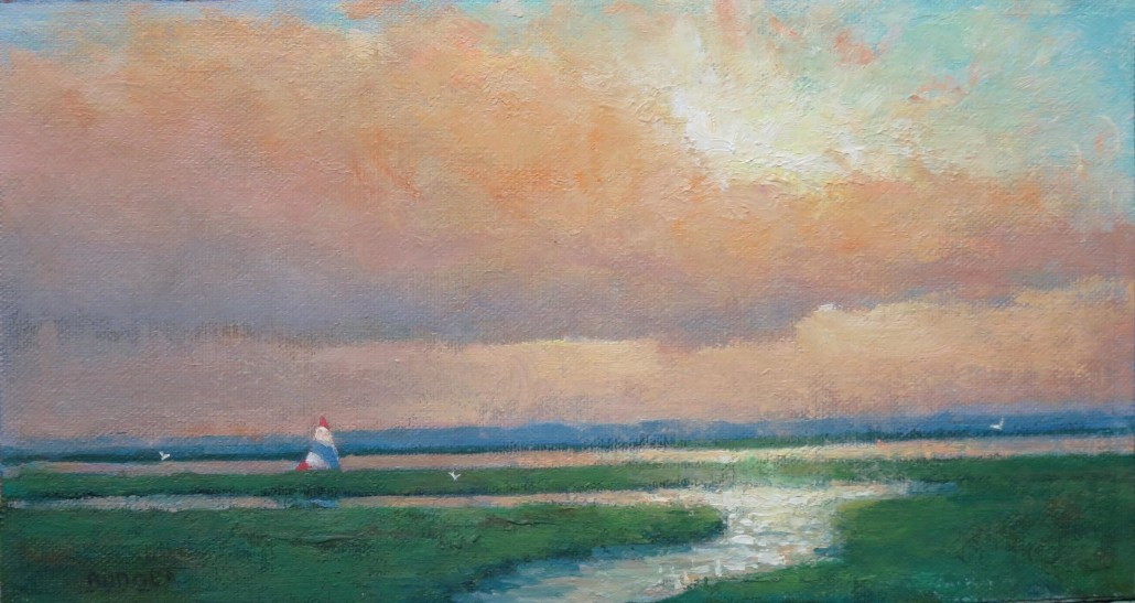 Michael Budden, 'Summer Skies, oil on canvas. Estimate: $1,000-$1,500. Salmagundi Club image.