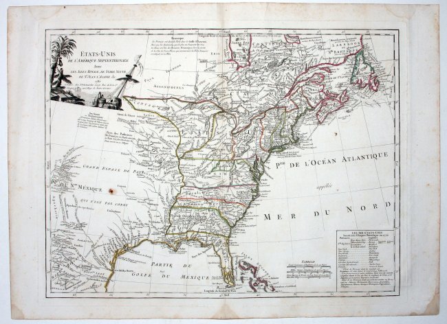 Having won the American War of Independence, the United States looked to expand westward. This map published in 1785 shows early iteratons of Illinois and Indiana. It measures 18.75 x 24.75. Estimate: $1,100-$2,000. Jasper52 image