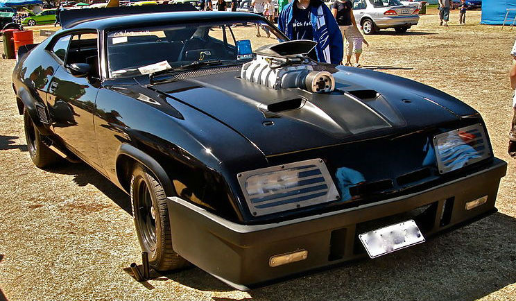 Replica edition of Mad Max's Pursuit Special Interceptor, a Ford XB Falcon Hardtop. This file is licensed under the Creative Commons Attribution 3.0 Unported license.