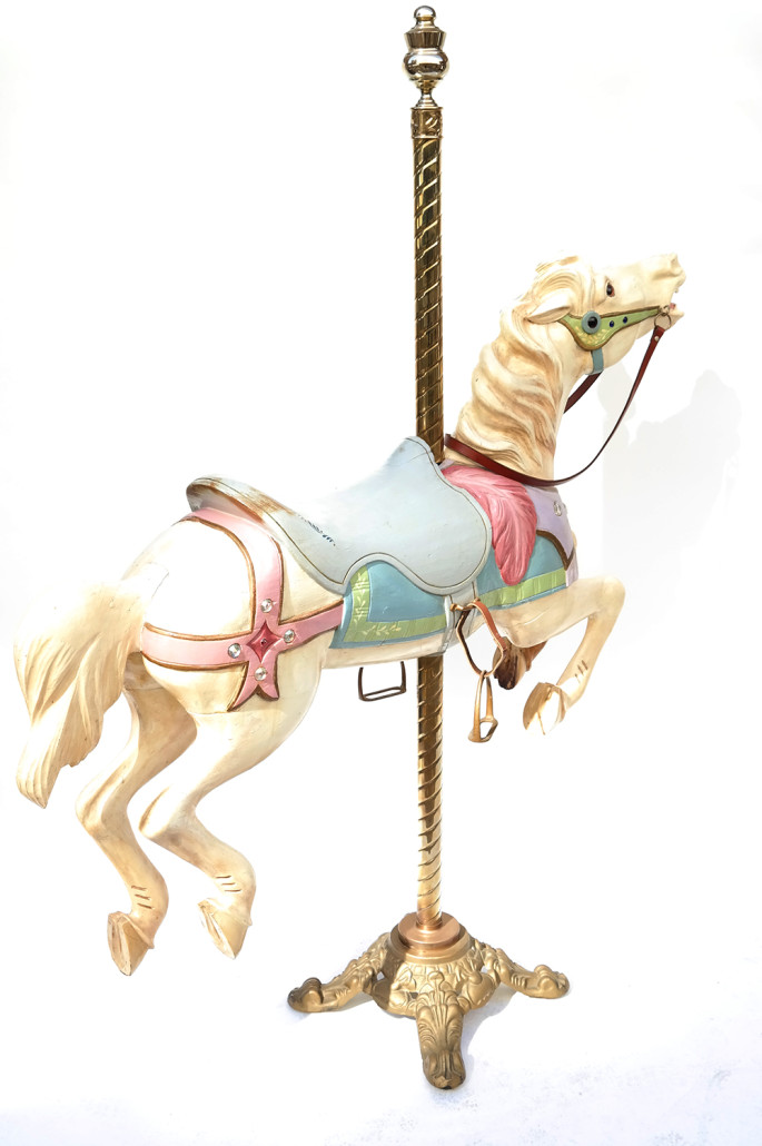 Herschell Spillman carousel horse. Estimate: $1,500-$2,500. Roland Auctions NY image