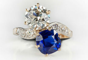 Sapphire and diamond ring tops $103K at Cottone auction