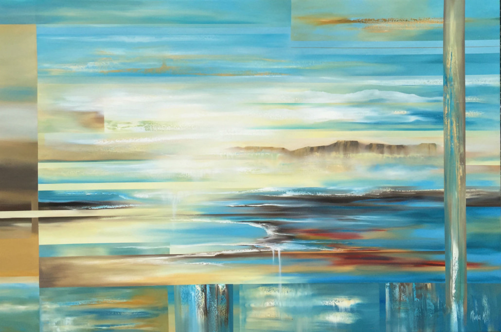 Nina K, ‘Breathing Space,’ oil on canvas, 48 x 72 inches. Image courtesy of the artist