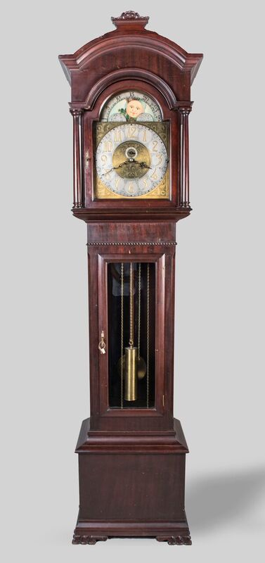 Tiffany & Co. grandfather clock in a mahogany case, 7 feet 10 inches high. Estimate: $2,000-$4,000. Capo Auction image 