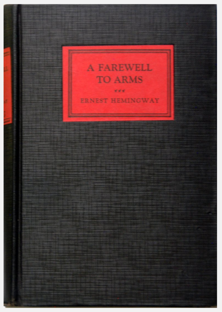 Ernest Hemingway, A Farewell To Arms, first edition, 1929, Grosset & Dunlap, est. $800-$1,000
