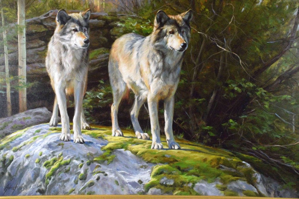 Edward Aldrich oil titled ‘Watchers of the Forest.’ Dargate Auction Galleries image