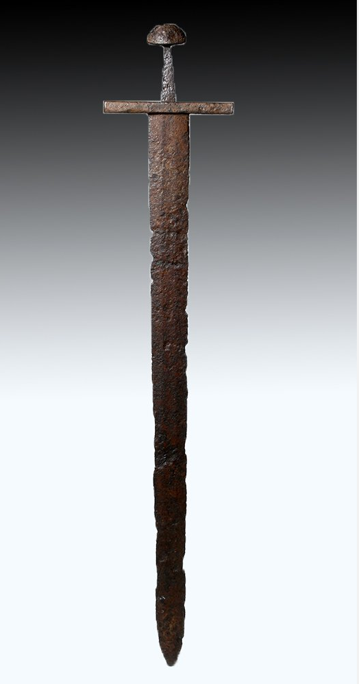 Viking double-edge Oakeshott type X iron sword, mid-9th to mid-12th century CE, metal-tested and authenticated, est. $20,000-$25,000