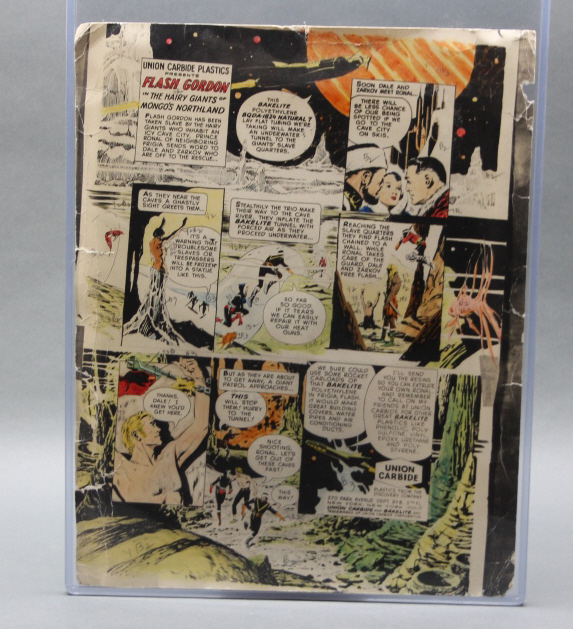 Colorist artwork, production proofs and acetate overlays for ‘The Hairy Giants of Mongo's Northland’ by Al Williamson (1931-2010), for the 1970s Flash Gordon series. Estimate: $500-$700. Waverly Rare Books image
