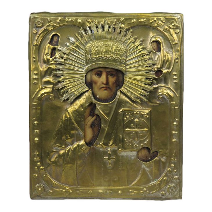 Nicolas of Myra, central Russia, circa 1880, 8 3/4 x 10 1/2 inches. Estimate: $325-$425. Jasper52 image