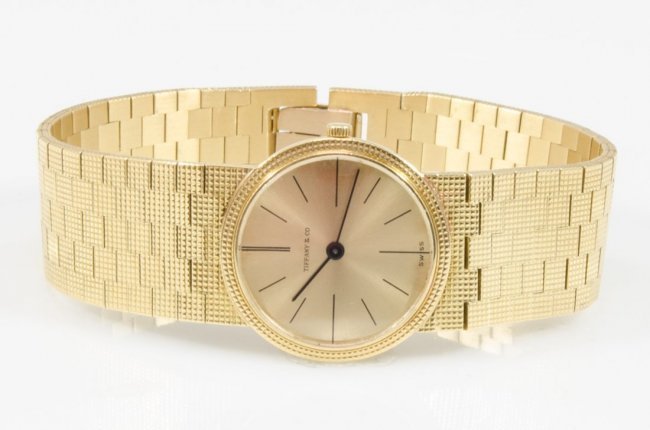 Piaget Tiffany & Co. 18K gold watch, model Piaget/924-C4, serial no. 88490. Estimate: $10,500-$12,000. Jasper52image