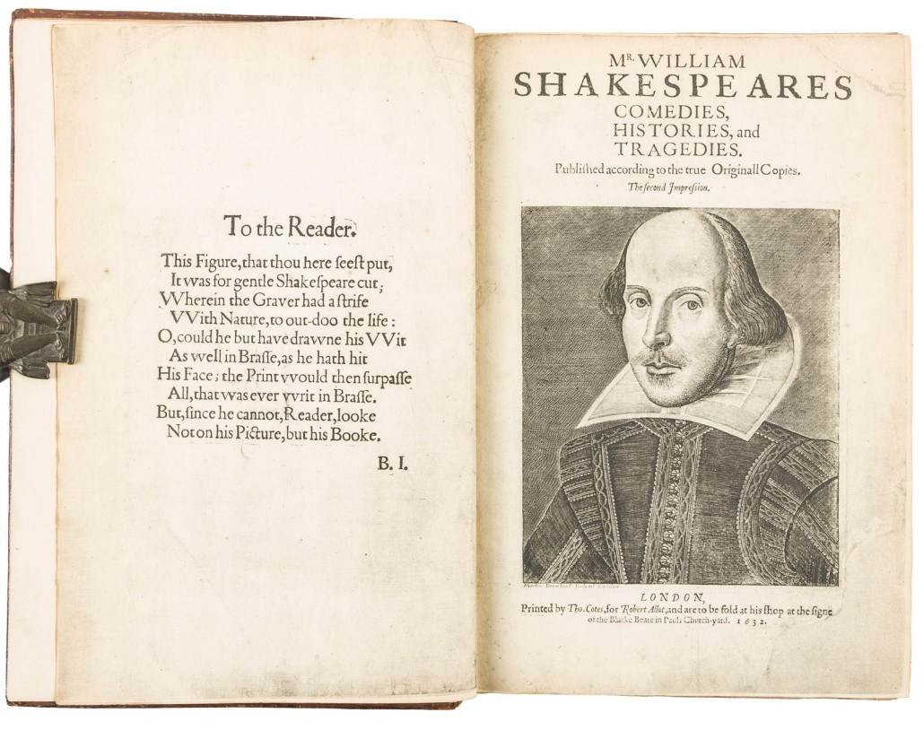 'Mr. William Shakespears Second Folio,' 1632, old calf binding. Estimate: $120,000-$180,000. PBA Galleries image 