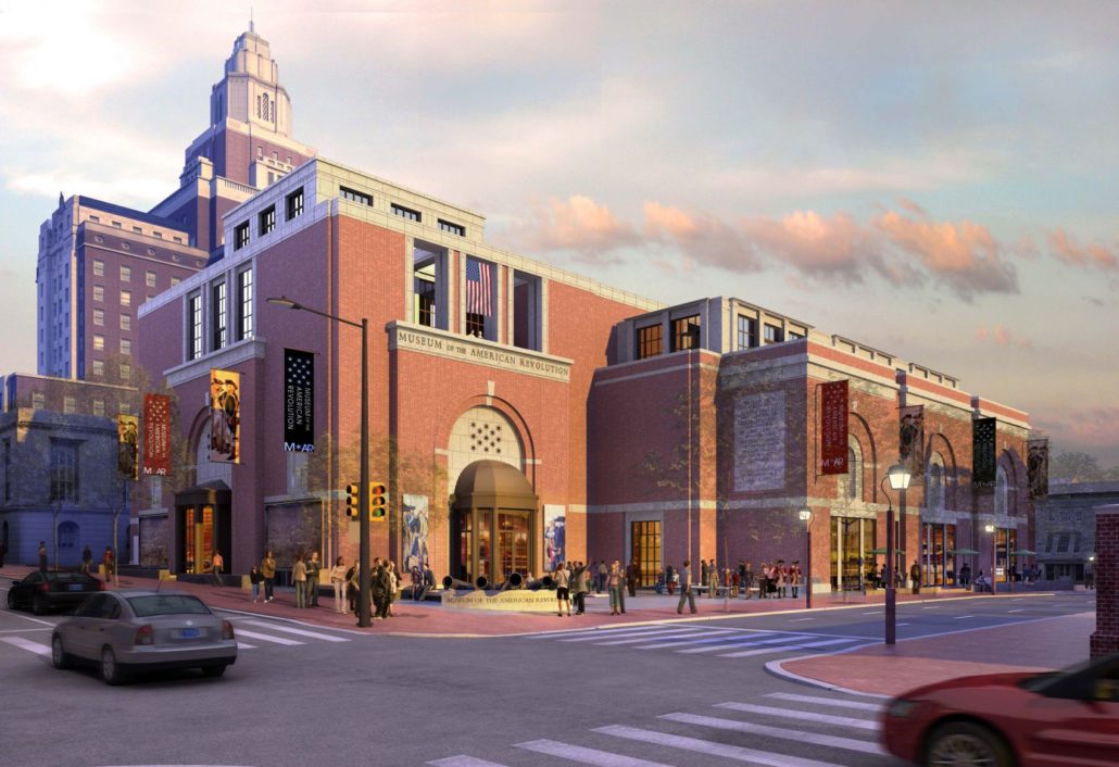 Artist rendering of the museum complex in Philadelphia. Image courtesy of the Museum of the American Revolution 