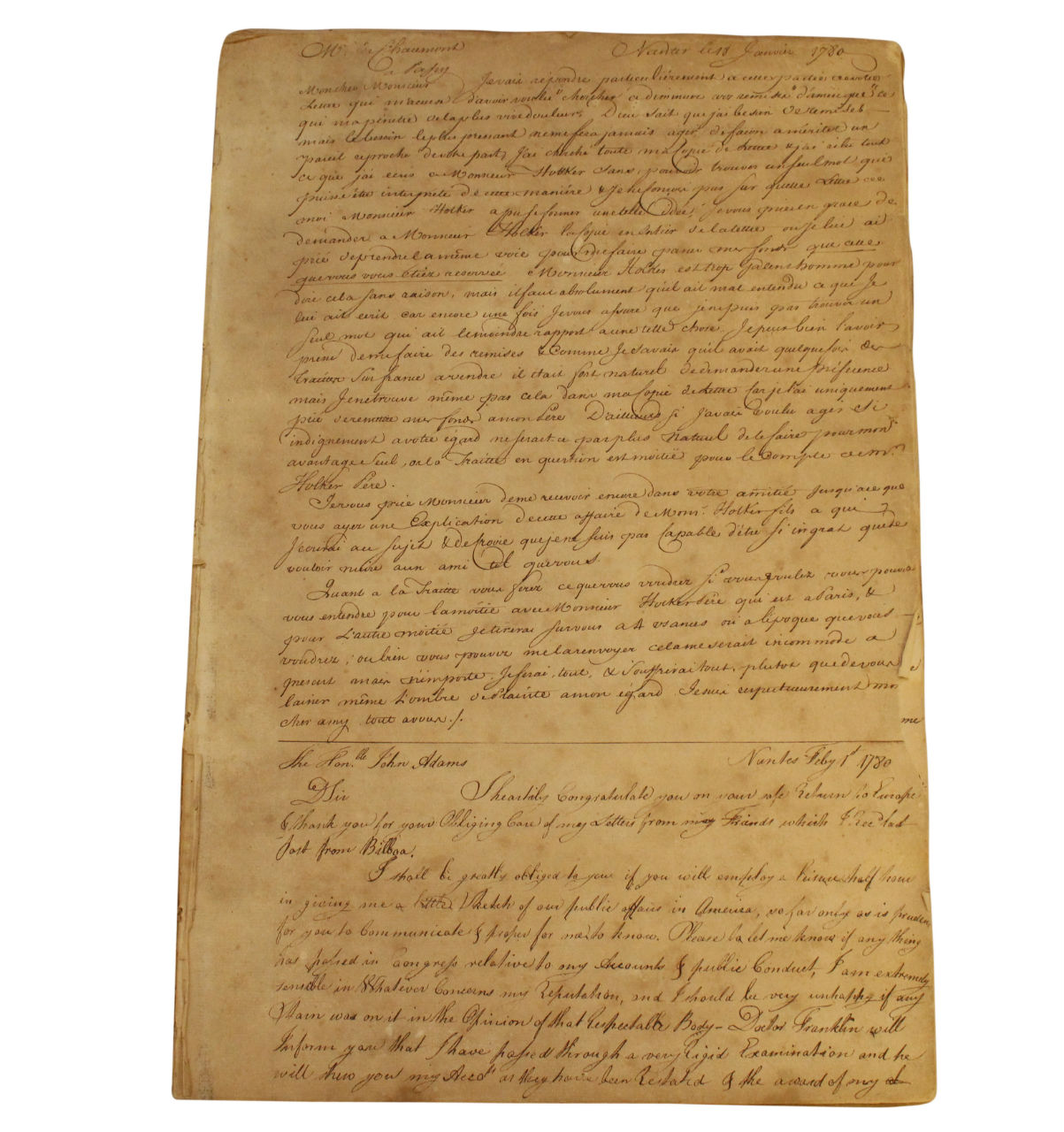 Handwritten page from Revolutionary War copy book. Price realized: $35,965.80. Alderfer’s Auctioneers image
