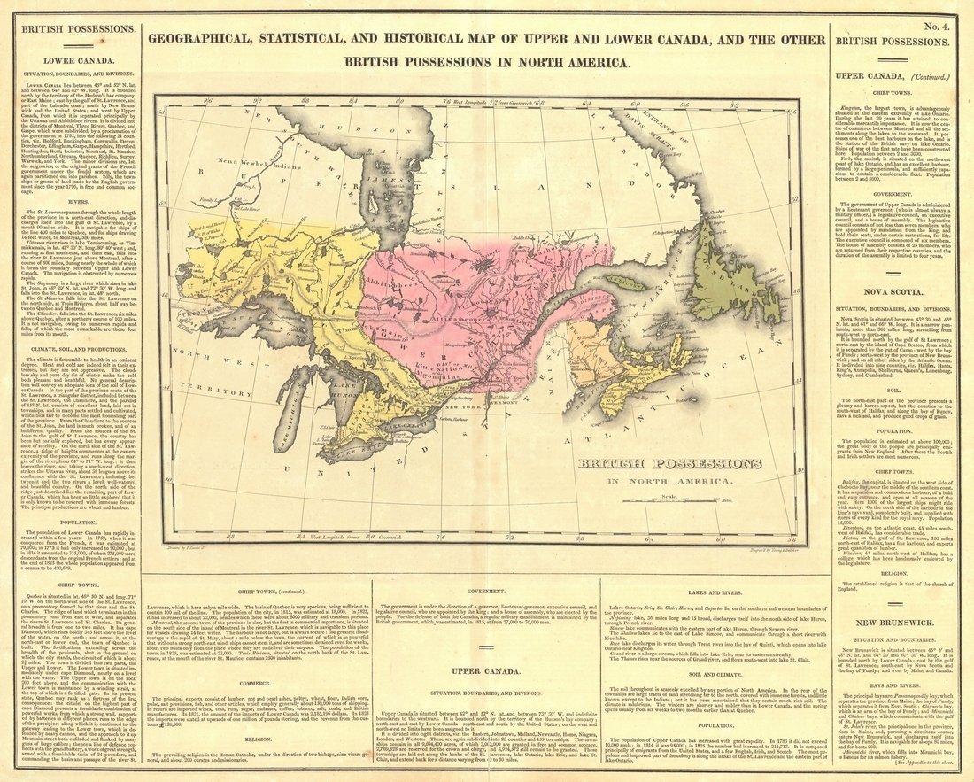 ‘Geographical, Statistical, and Historical Map of Upper and Lower Canada, and the Other British Possessions in North America,’ 1826, quarto size, 9.8 x 14.25 inches. Estimate: $200-$300. Jasper52 image