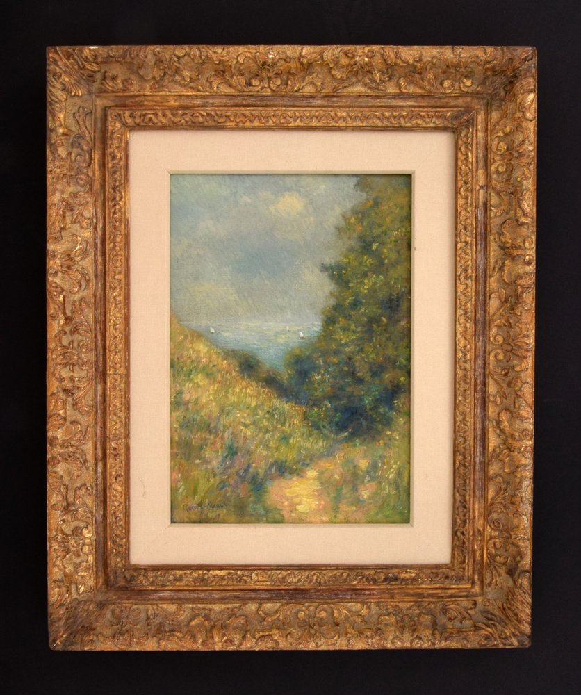 Claude Monet (French, 1840-1926) ‘Chemin De La Cavee Pourville,’ (Path At Pourville). oil on canvas, 17.75 x 12.25 inches. Estimate: $250,000-$350,000. Palm Beach Modern Auctions image