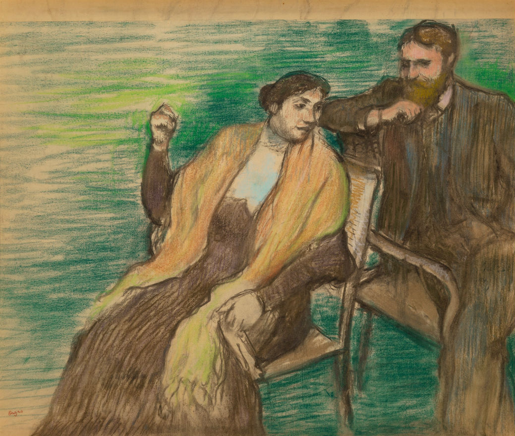 Edgar Degas, ‘Esquisse pour un portrait de M. et Mme. Louis Rouart.’ Price realized: $150,000. Heritage Auctions image