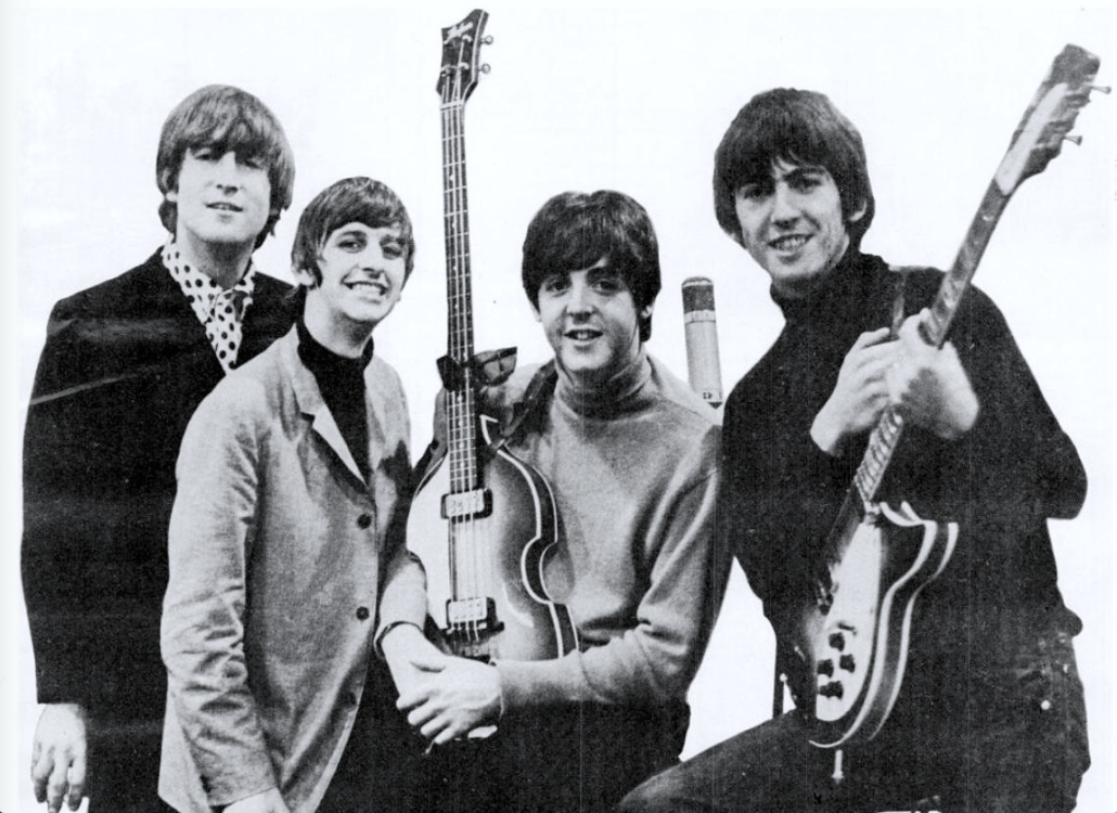 Image from trade ad for Beatles' 1964 Grammys