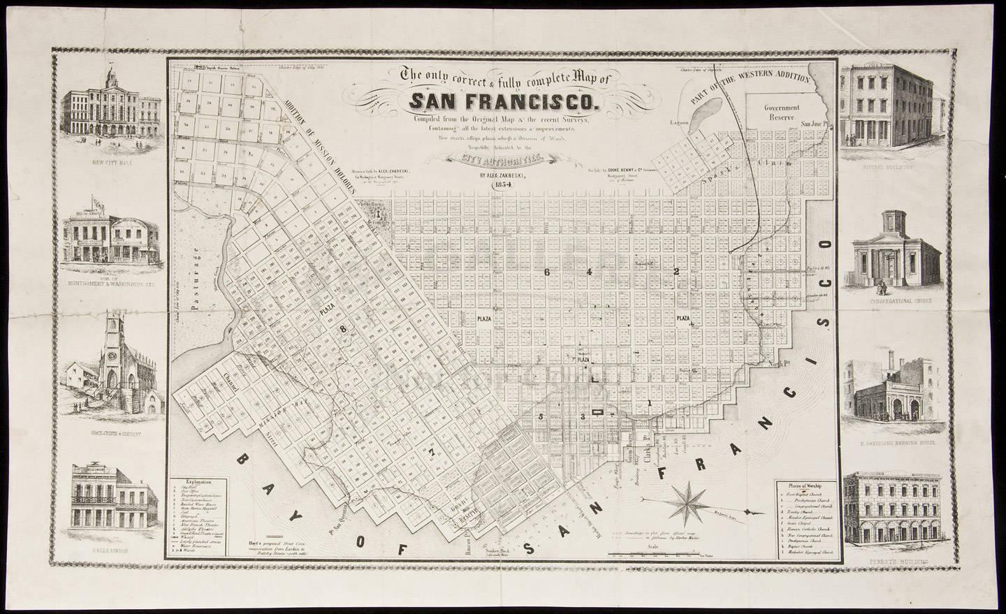 The Only Correct & Fully Complete Map of San Francisco by Alexander Zakreski. PBA gAlleries image