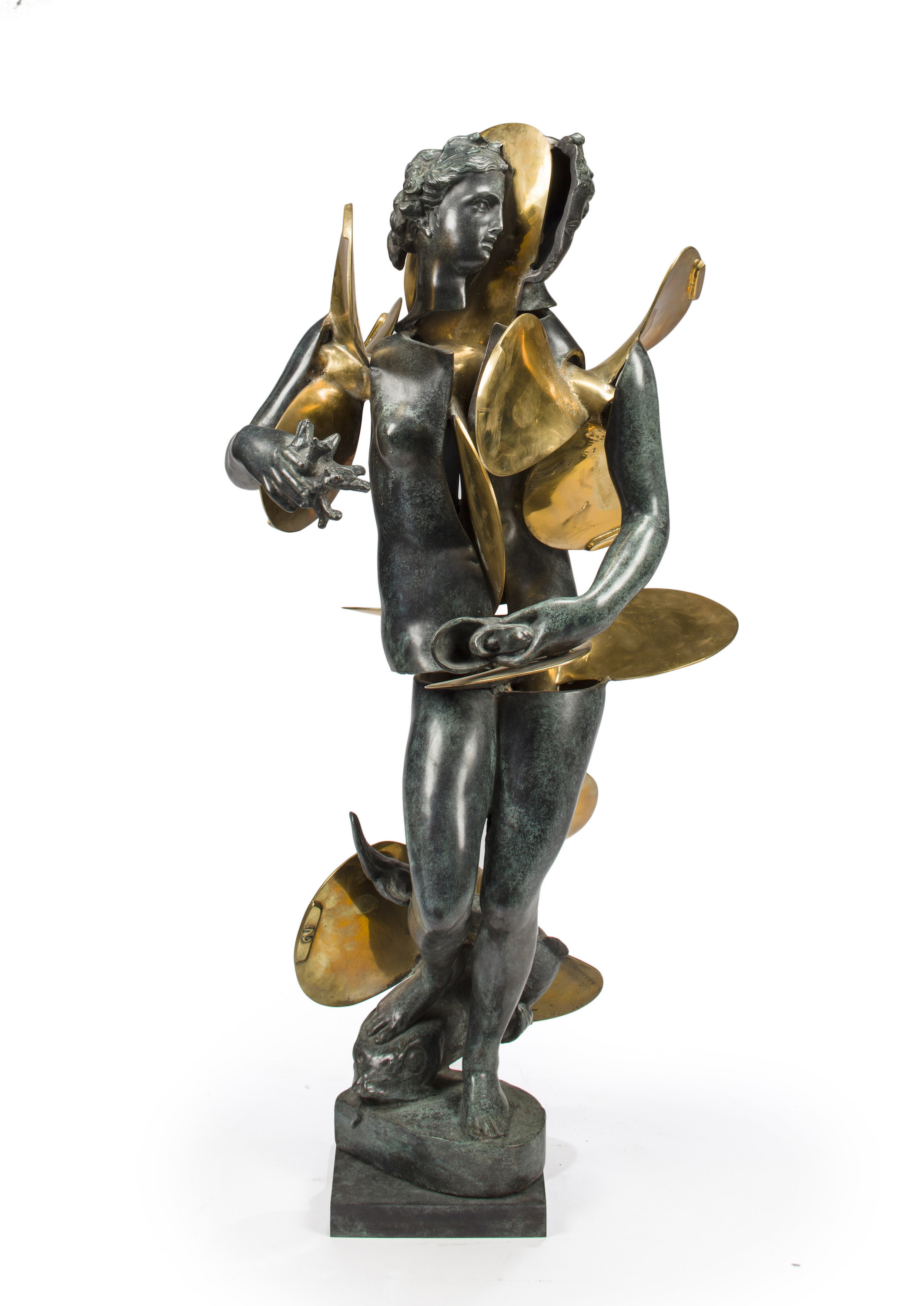 Arman (1928-2005), ‘Untitled (Amphitrite with propellors),’ cast bronze, 42 x 24 x 16 inches, 1990. Estimate: $9,000-$12,000. Carlyle Galleries International image 