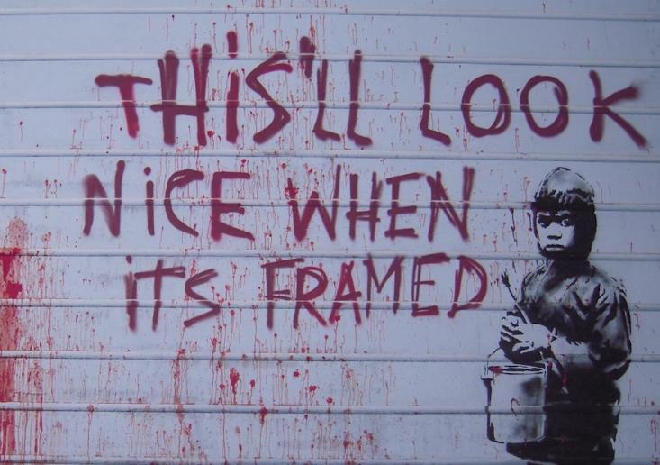 Banksy artwork. Image provided by Sapkar PR