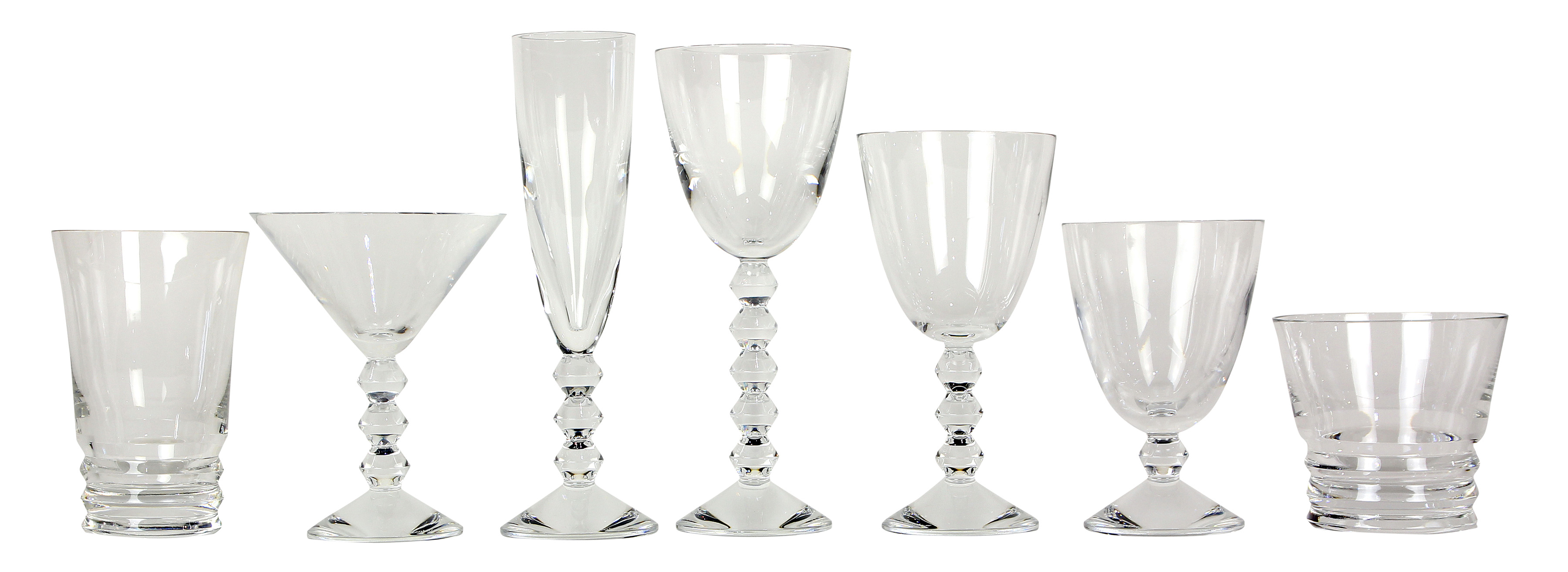 This Baccarat 82-piece stemware service in the Vega pattern far exceeded expectations selling for $10,700. Clars Auction Gallery image
