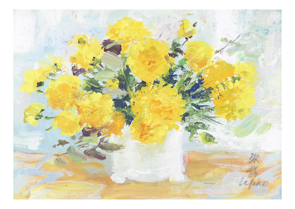 'Bouquet De Fleurs, oil on canvas. Estimate: $5,500-$7,500. Roland Auctions NY image