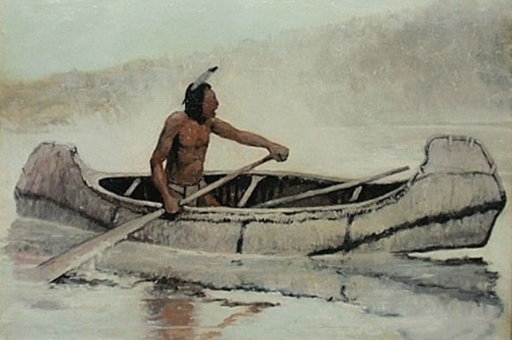 Native American canoe