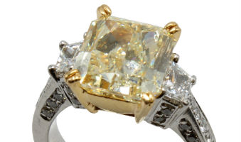 Fancy yellow diamond ring tops Alderfer Auction at $33,000