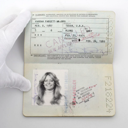 Farrah Fawcett archive, with plaster cast signed by Warhol &amp; Haring, in Mar. 3 auction