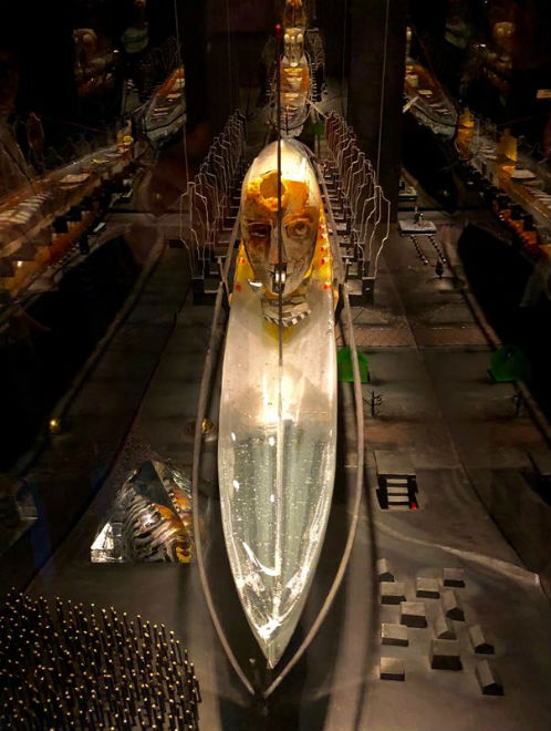 Bertil Vallien's glass 'Passage' installed at Michigan museum