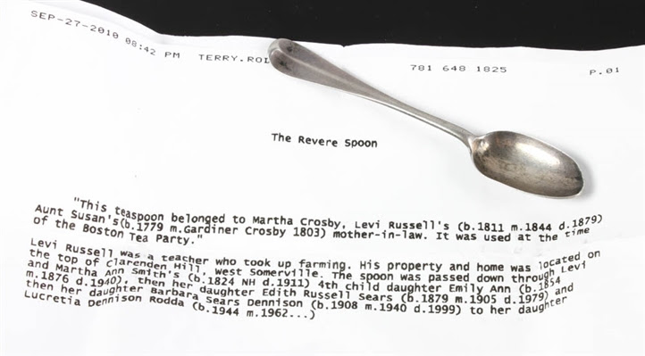 Spoon made by Paul Revere featured in Kaminski's June 2-3 sale