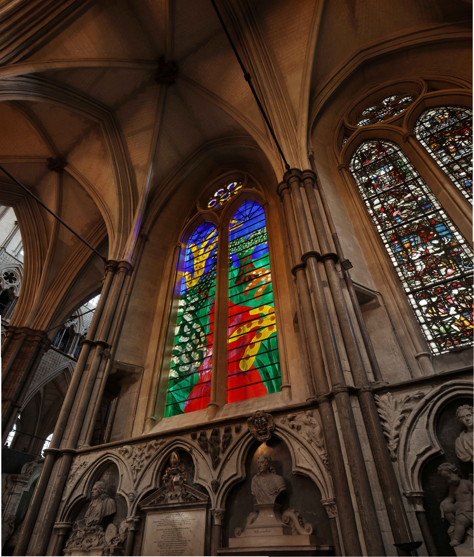 Westminster Abbey gets Hockney-designed stained glass window
