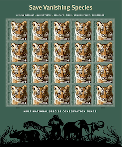 Wildlife Trafficking Alliance urges use of Tiger Stamps for holiday postage