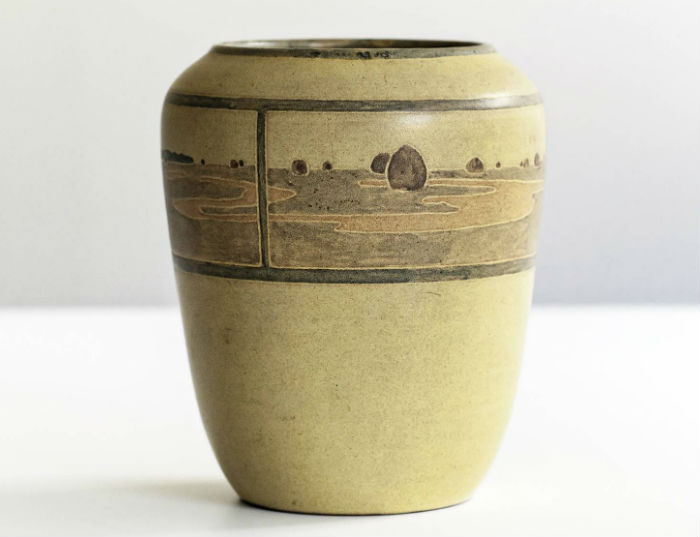 Marblehead Pottery landscape vase