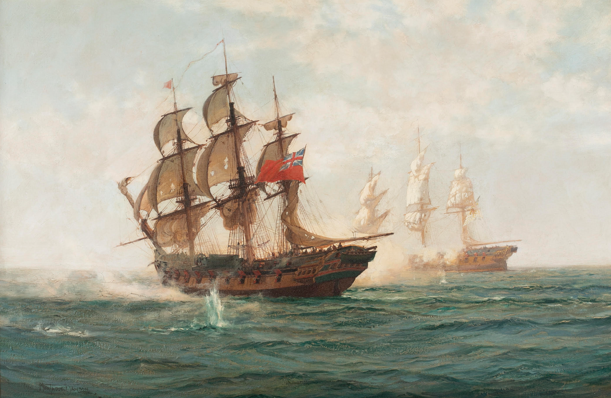 Sold at Auction: Montague Dawson, Montague Dawson, (British, 1890-1973),  The Rising Wind, color lithograph, 36 x 24