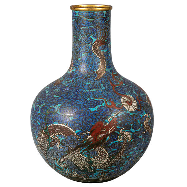18th century Chinese cloisonné urn