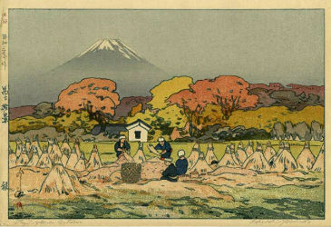 Woodblock print sale March 31 pictures scenic Japan