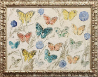 Hunt Slonem butterfly painting floats past estimates at Bruneau auction