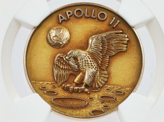 Neil Armstrong’s lunar-flown medal