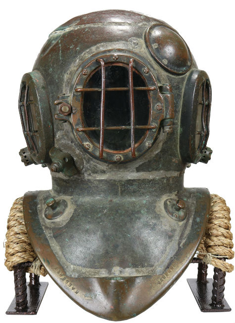 Navy Mark V diving helmets