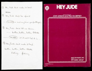 Paul McCartney’s ‘Hey Jude’ lyrics sell for $910K