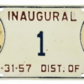 inaugural license plates