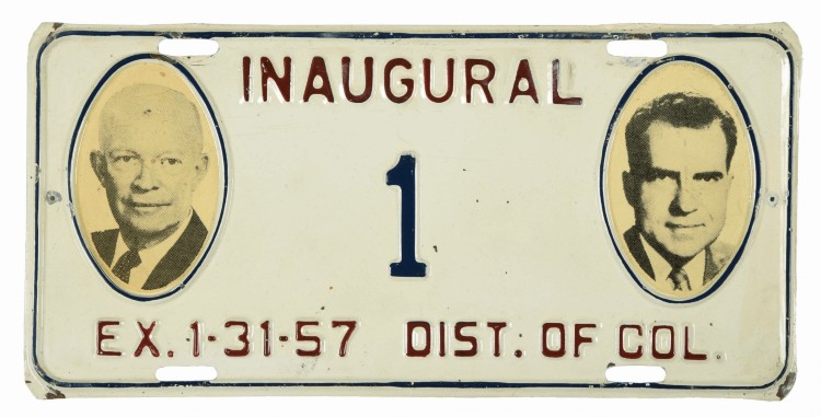 inaugural license plates