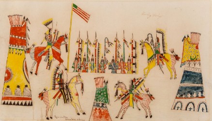Cheyenne ledger drawing sets record at Heritage Auctions