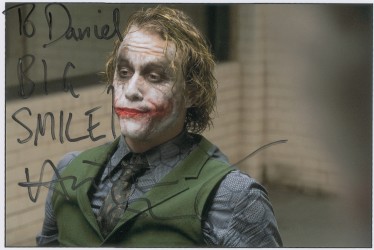 Heath Ledger The Joker Signed Autograph Display 