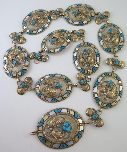 Sterling silver, turquoise star in Southwest jewelry auction