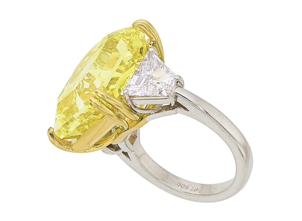 Fancy Vivid Yellow diamond ring | 豔彩黃色鑽石戒指 | Magnificent Jewels and Noble  Jewels | 2023 | Sotheby's